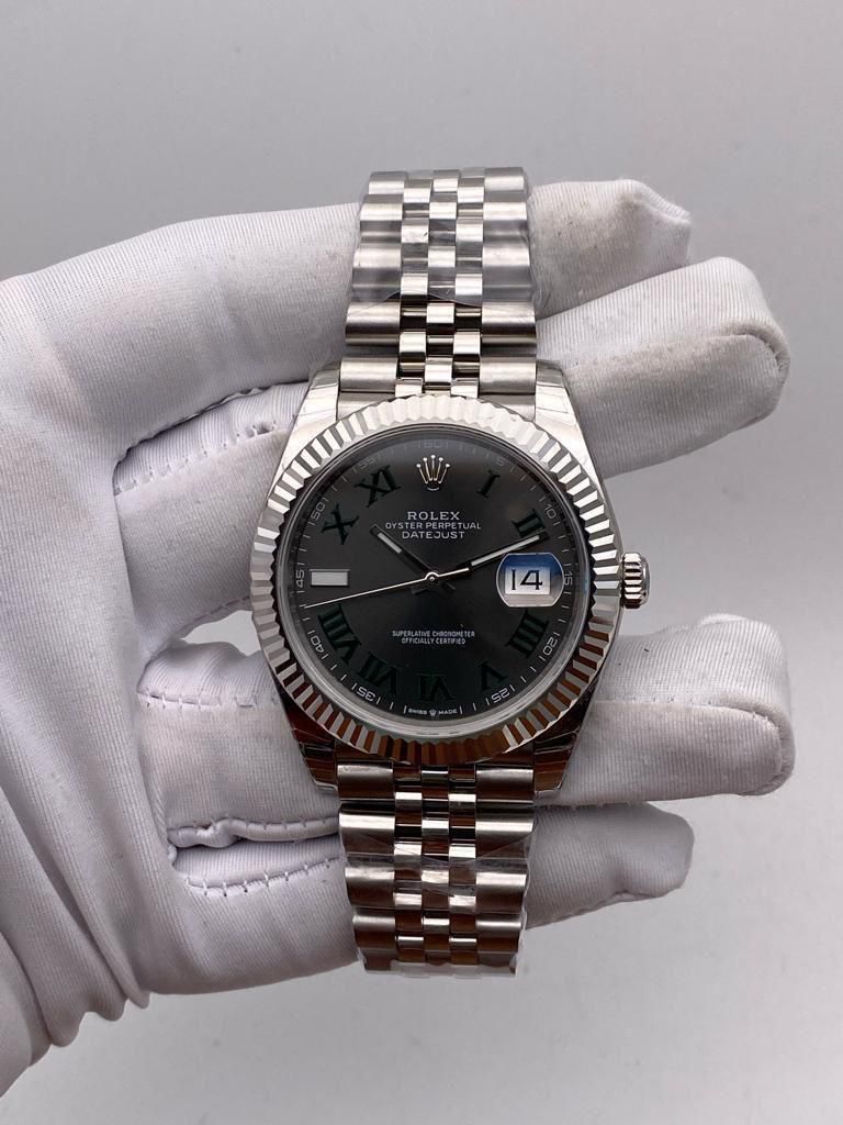 Rolex Datejust 41 Wimbledon Dial Fluted Jubilee 41mm