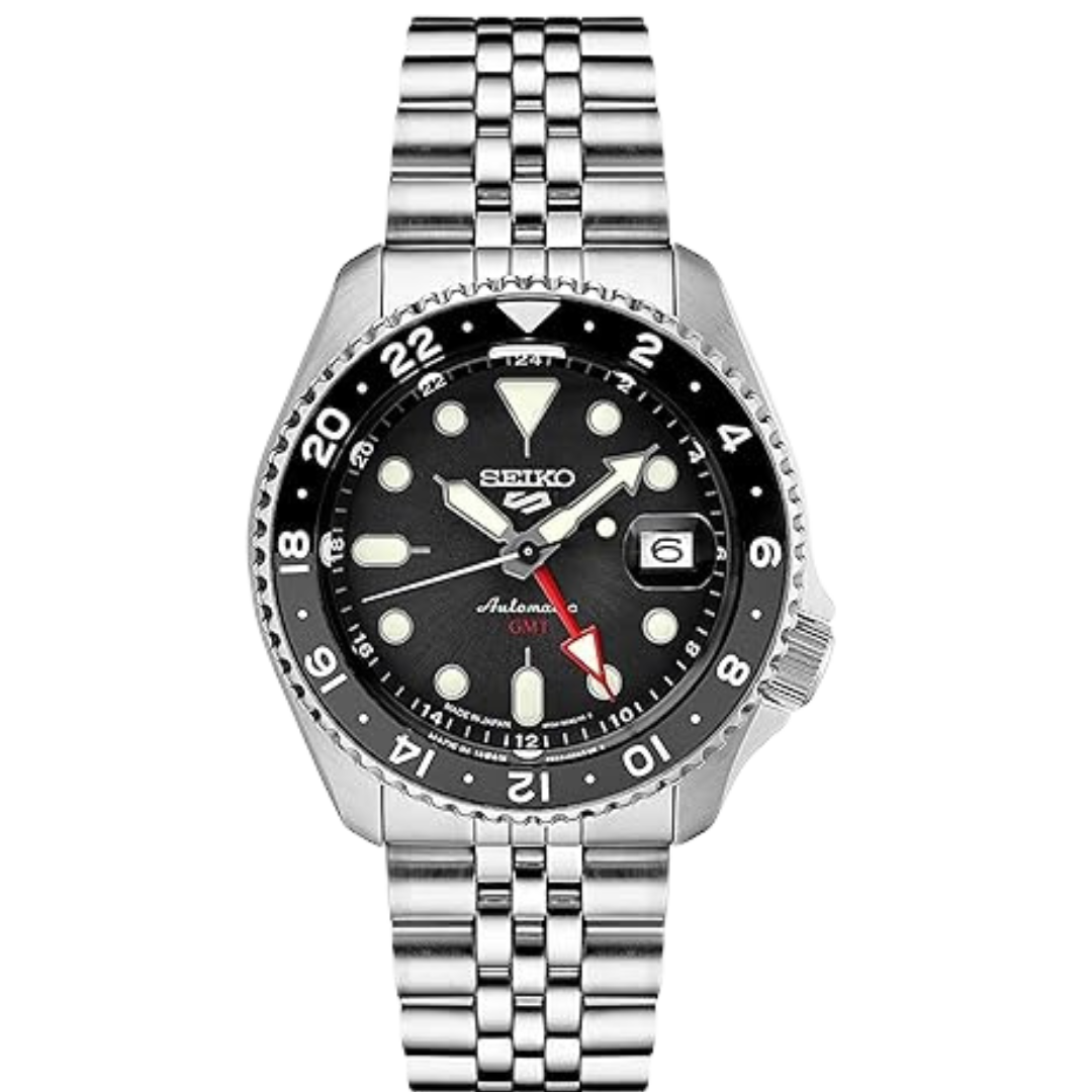 SEIKO SSK001 5 Sports Men's Watch Silver-Tone 42.5mm Stainless Steel