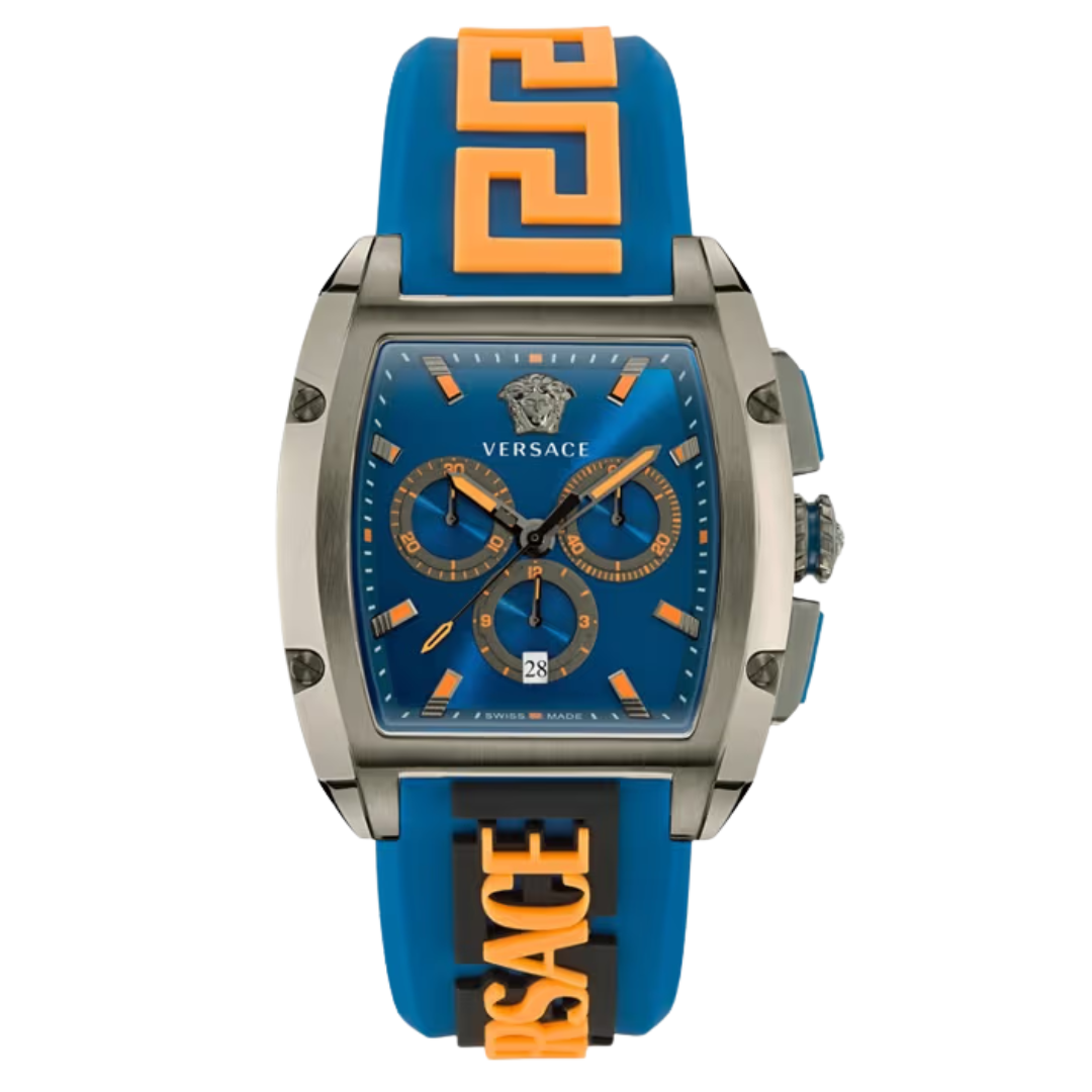 Versace Multifunctional Mens Analog Blue Dial Coloured Quartz Watch - VE6H00323