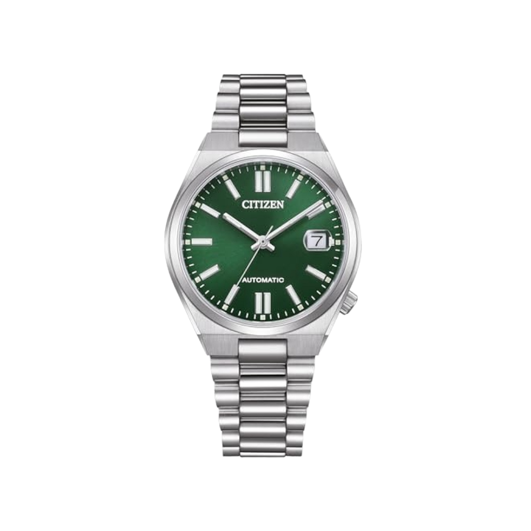 Citizen Men Eco-Drive Tsuyosa Green Dial And Stainless Steel Bracelet Analog Watch 40Mm Nj0150-56X, 5 1/2 Inches