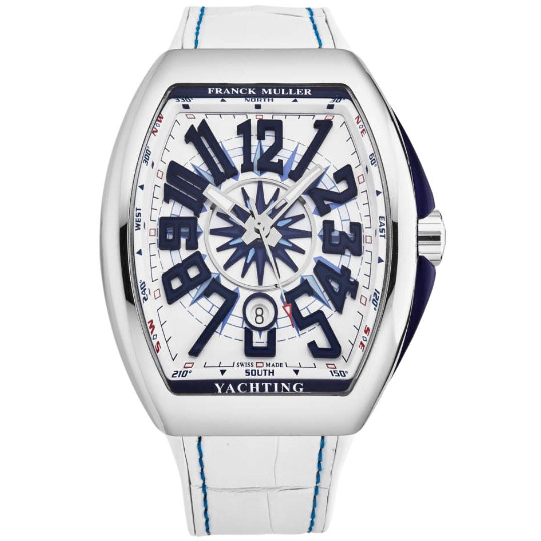 Franck Muller Vanguard Yachting White Dial Steel Men's Watch-V 45 SC DT YACHT